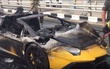сгоревший Lamborghini Aventador Roadster 